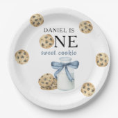 ワンスイートクッキー&ミルクファースト誕生日 ペーパープレート (正面)