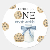 ワンスイートクッキー&ミルクファースト誕生日 ラウンドシール (正面)
