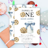 ワンスイートクッキー&ミルクファースト誕生日 招待状
