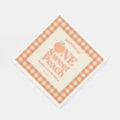 ワンスイートピーチオレンジ第1誕生日パーティー スタンダードランチョンナプキン (角)