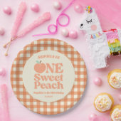 ワンスイートピーチオレンジ第1誕生日パーティー ペーパープレート (パーティー)