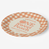 ワンスイートピーチオレンジ第1誕生日パーティー ペーパープレート (アングル)