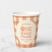 ワンスイートピーチオレンジ第1誕生日パーティー 紙コップ (裏面)