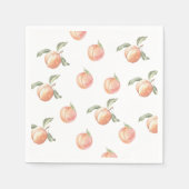 ワンスイートピーチガールバースデーパーティー スタンダードカクテルナプキン (正面)