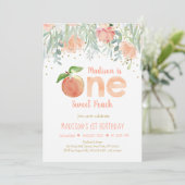 ワンスイートピーチガールファースト誕生日 招待状 (スタンド正面)