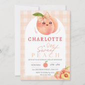 ワンスイートピーチガール1さいのおたんじょうび 招待状 (正面)
