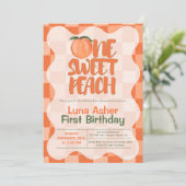 ワンスイートピーチガール1st誕生日パーティー 招待状 (スタンド正面)