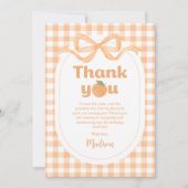 ワンスイートピーチガール1st誕生日 サンキューカード (正面)