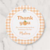 ワンスイートピーチガール1st誕生日 フェイバータグ (正面)