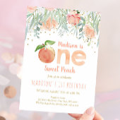 ワンスイートピーチガール1st誕生日 招待状