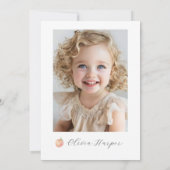 ワンスイートピーチガール1st誕生日 招待状 (裏面)