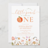 ワンスイートピーチガール1st誕生日 招待状 (正面)