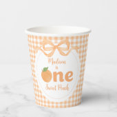 ワンスイートピーチガール1st誕生日 紙コップ (正面)