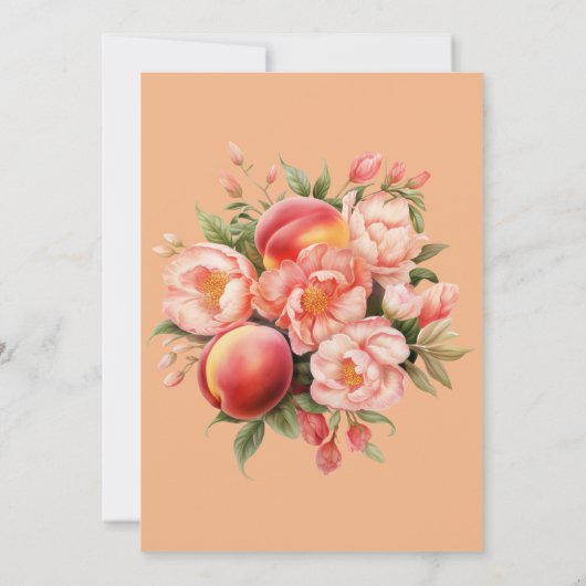 ワンスイートピーチサマーフローラ第1回目誕生日 招待状 (裏面)