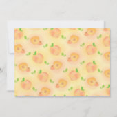 ワンスイートピーチパーソナライズされた誕生日招待状 招待状 (裏面)