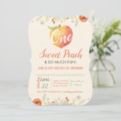 ワンスイートピーチファースト誕生日 招待状 (スタンド正面)