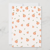 ワンスイートピーチファースト誕生日 招待状 (裏面)