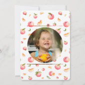 ワンスイートピーチ誕生日写真 招待状 (裏面)
