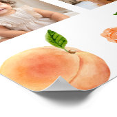 ワンスイートピーチ誕生日12フォトマイルストーンポスター ポスター (角)