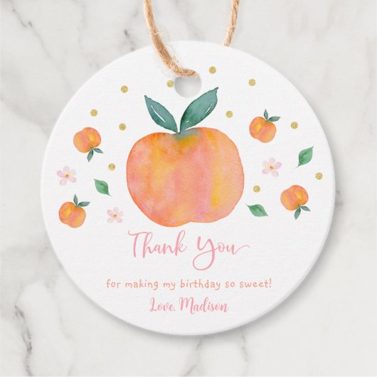 ワンスイートピーチ誕生日 フェイバータグ (正面)