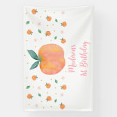 ワンスイートピーチ誕生日 横断幕 (縦)