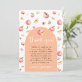 ワンスイートピーチ1stバースデーフォトサンキューカード 招待状 (スタンド正面)