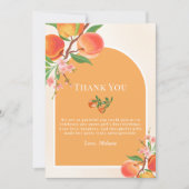 ワンスイートピーチ1st誕生日サンキューカード サンキューカード (正面)