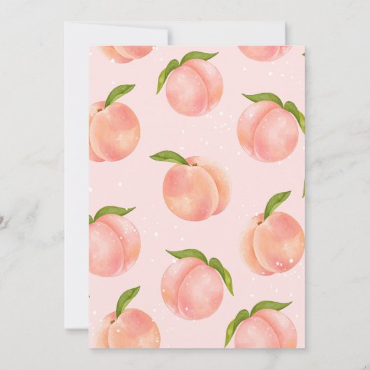 ワンスイートピーチ1st誕生日招待状 招待状 (裏面)