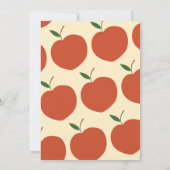 ワンスイートピーチ – レトロピーチ1st誕生日 招待状 (裏面)