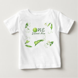 ワンスイートピーファースト誕生日 ベビーTシャツ
