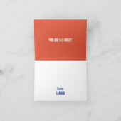 ワンスイートボーイクッキーファースト誕生日 サンキューカード (内部)