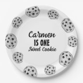 ワンスイートミルクアンドクッキー誕生日 ペーパープレート (正面)