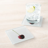 ワンスウィートさくらんぼコースタクナ ガラスコースター (アングル)