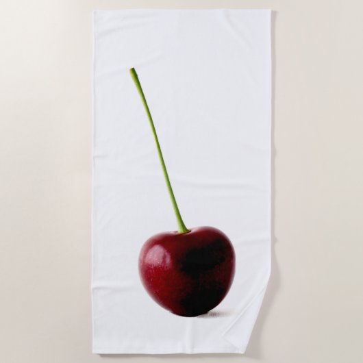 ワンスウィートさくらんぼバクnm ビーチタオル (正面)