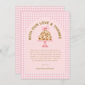 ワンスウィートクッキーガールズ初誕生日ありがとう サンキューカード (正面/裏面)