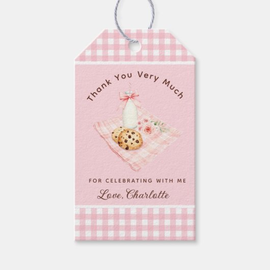 ワンスウィートクッキーガールファースト誕生日サンキュー ギフトタグ (正面)