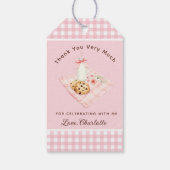 ワンスウィートクッキーガールファースト誕生日サンキュー ギフトタグ (裏面)