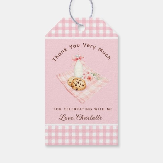 ワンスウィートクッキーガールファースト誕生日サンキュー ギフトタグ (裏面)