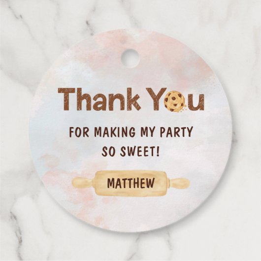 ワンスウィートクッキー最初の誕生日パーティー フェイバータグ (裏面)