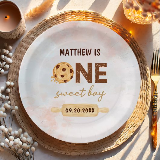 ワンスウィートクッキー最初の誕生日パーティー ペーパープレート