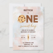 ワンスウィートクッキー最初の誕生日パーティー 招待状 (正面)