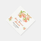 ワンスウィートピーチフルーツ1st誕生日 スタンダードカクテルナプキン (角)