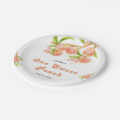 ワンスウィートピーチフルーツ1st誕生日 ペーパープレート (アングル)