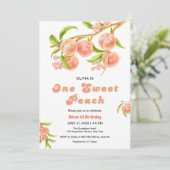 ワンスウィートピーチフルーツ1st誕生日 招待状 (スタンド正面)