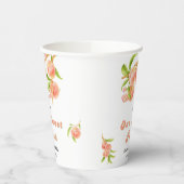 ワンスウィートピーチフルーツ1st誕生日 紙コップ (左)