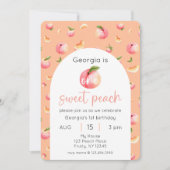 ワンスウィートピーチ1stバースデーフォト 招待状 (正面)