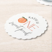 ワンスウィートピーチ1st誕生日 ペーパーコースター (アングル)