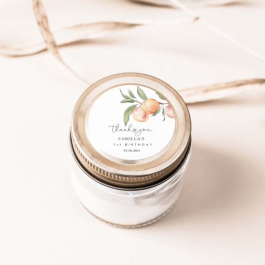 ワンスウィートピーチ1st誕生日 ラウンドシール