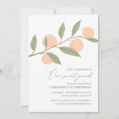 ワンスウィートピーチ1st誕生日 招待状 (正面)