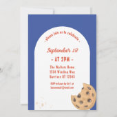 ワンスウィートボーイチョコレートチップクッキー1st誕生日 招待状 (裏面)